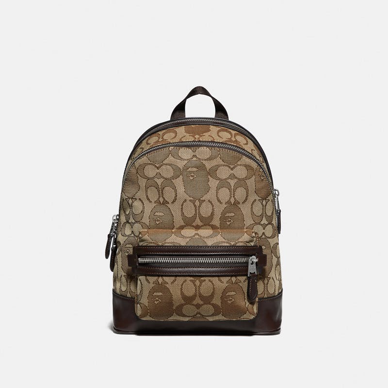 bape backpack leather
